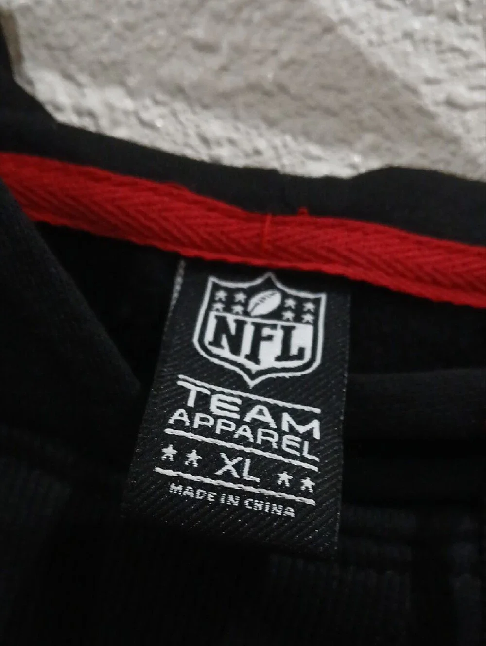NFL Men's Black Hoodie with Red Cardinal Logo